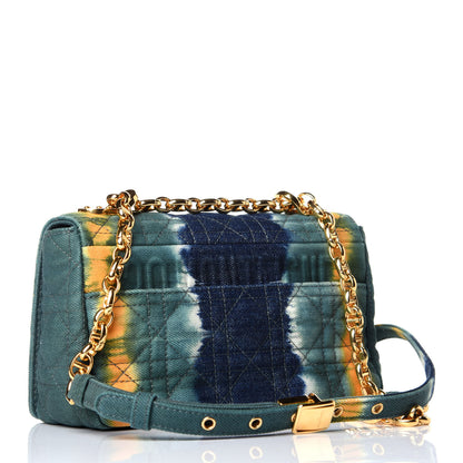 Christian Dior Denim Tie Dye Cannage Small Caro Bag Green Multicolor 4 of 10