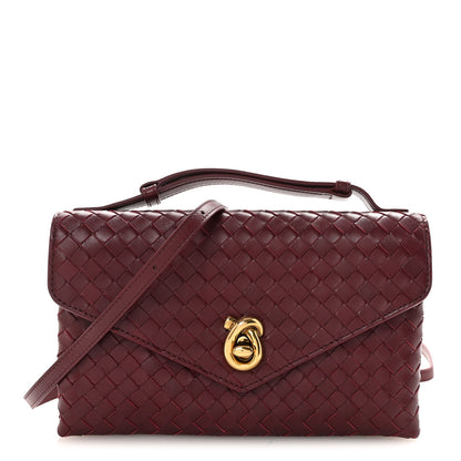 Bottega Veneta Nappa Intrecciato Knot Lock Top Handle Crossbody Bag Barolo Barolo 1 of 9