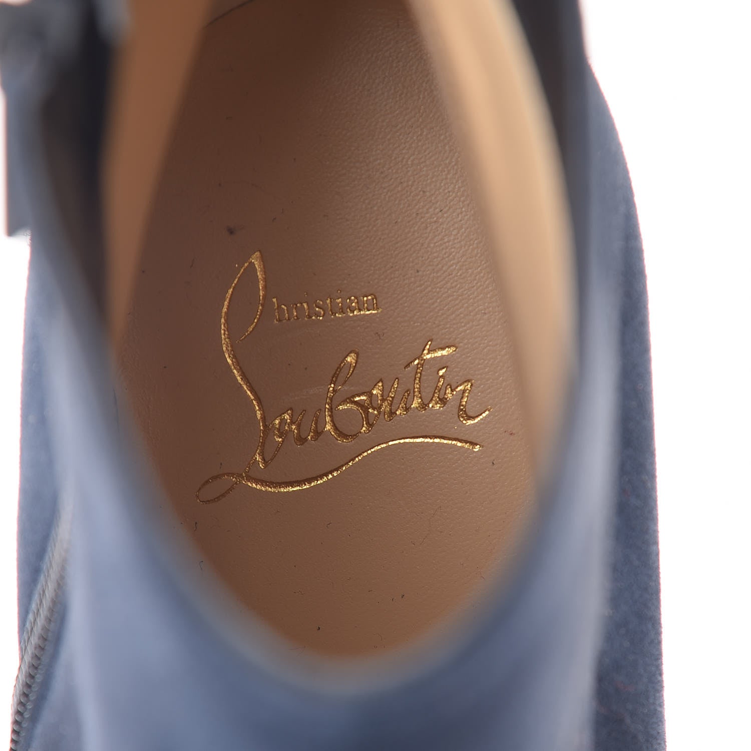 Christian Louboutin Veau Velours Eloise Booty 85 Ankle Boots 37 Bavarois 5 of 12