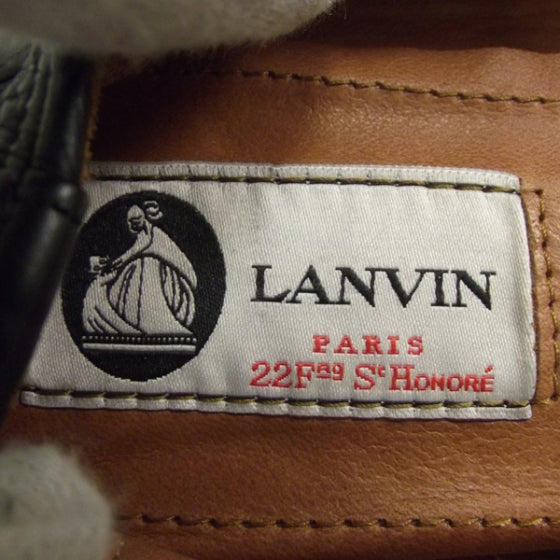 Lanvin Leather Elastic Ballet Flats Black 40 7 of 7