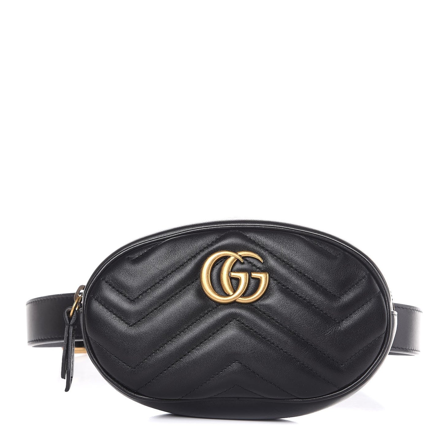 Calfskin Matelasse GG Marmont Belt Bag 85 34 Black