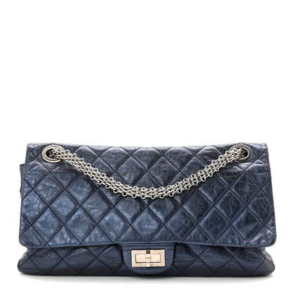 Chanel Metallic Aged Calfskin Quilted 2.55 Reissue 228 Flap Blue 1 of 10