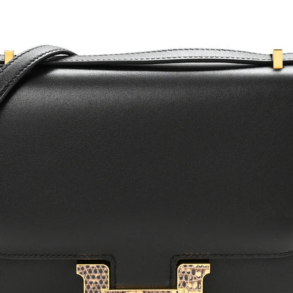 Hermes Tadelakt Lizard Marquette Constance 18 Black Ombre 8 of 11