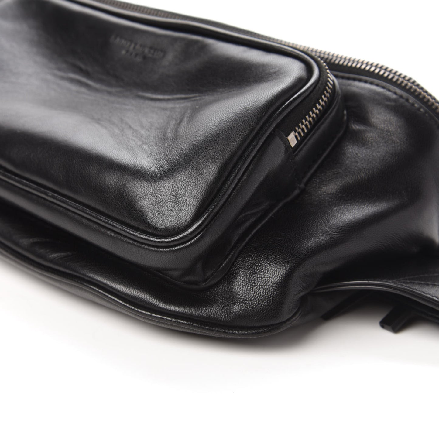 Lambskin Subway Belt Bag Black