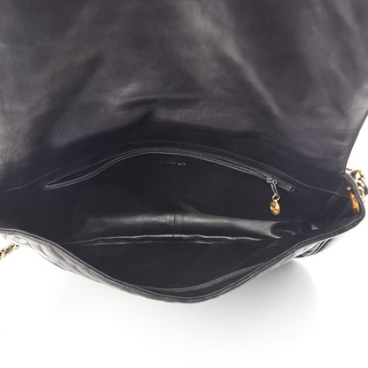 Chanel Lambskin Quilted Large Shoulder Flap Bag Black 5 of 11