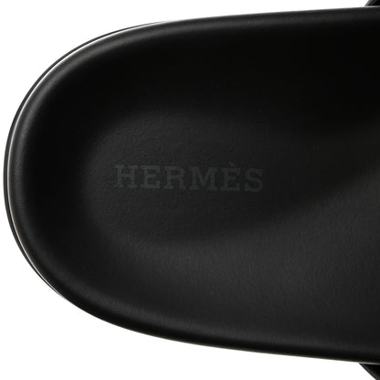Hermes Calfskin Womens Chypre Sandals 41 Black 6 of 9