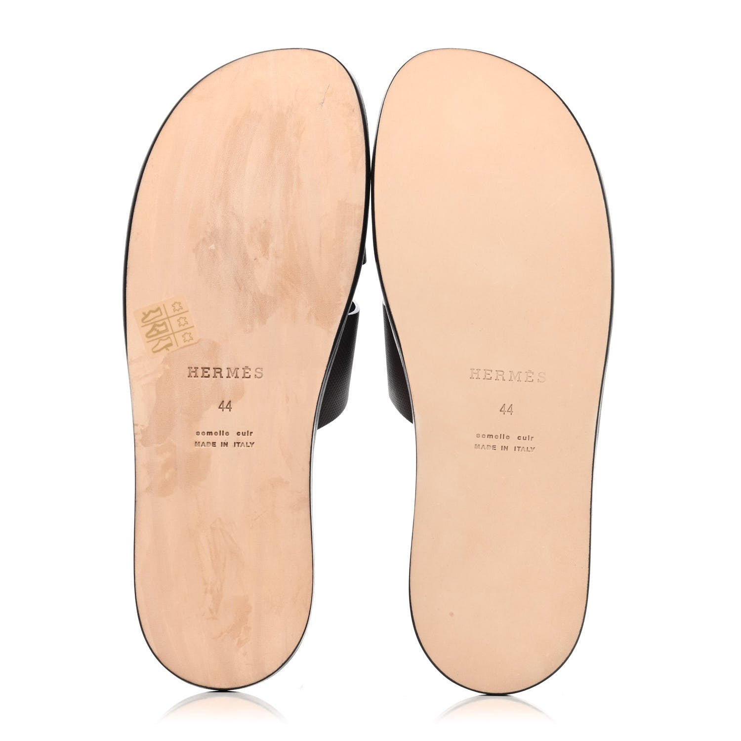 Hermes Epsom Mens Izmir Sandals 44 Cafe Bleu Riva 4 of 4