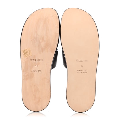 Hermes Epsom Mens Izmir Sandals 44 Cafe Bleu Riva 4 of 4
