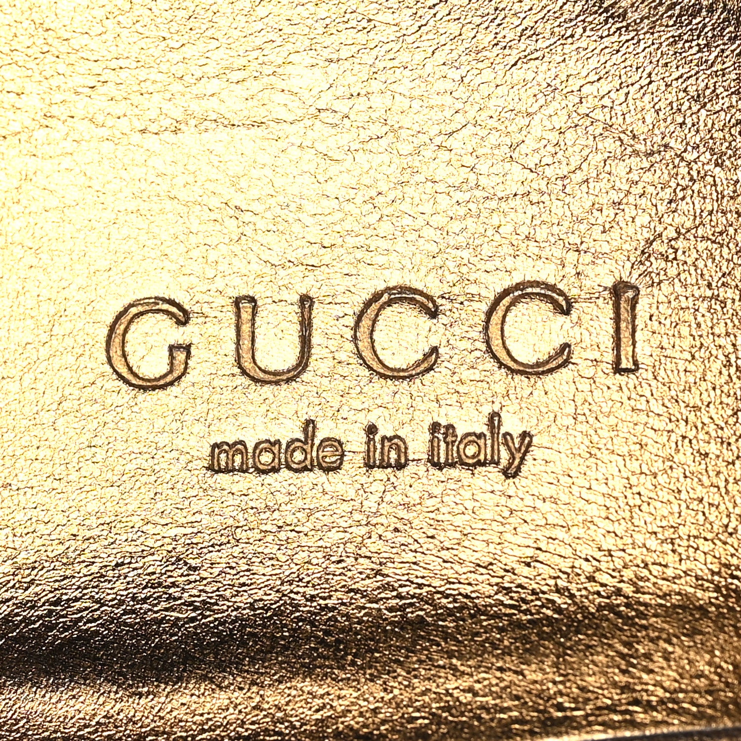 Gucci Metallic Calfskin Open Toe Ankle Strap Pumps 38.5 Oro Rutenio 9 of 11
