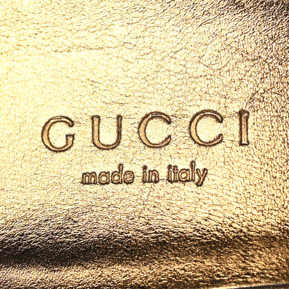 Gucci Metallic Calfskin Open Toe Ankle Strap Pumps 38.5 Oro Rutenio 9 of 11