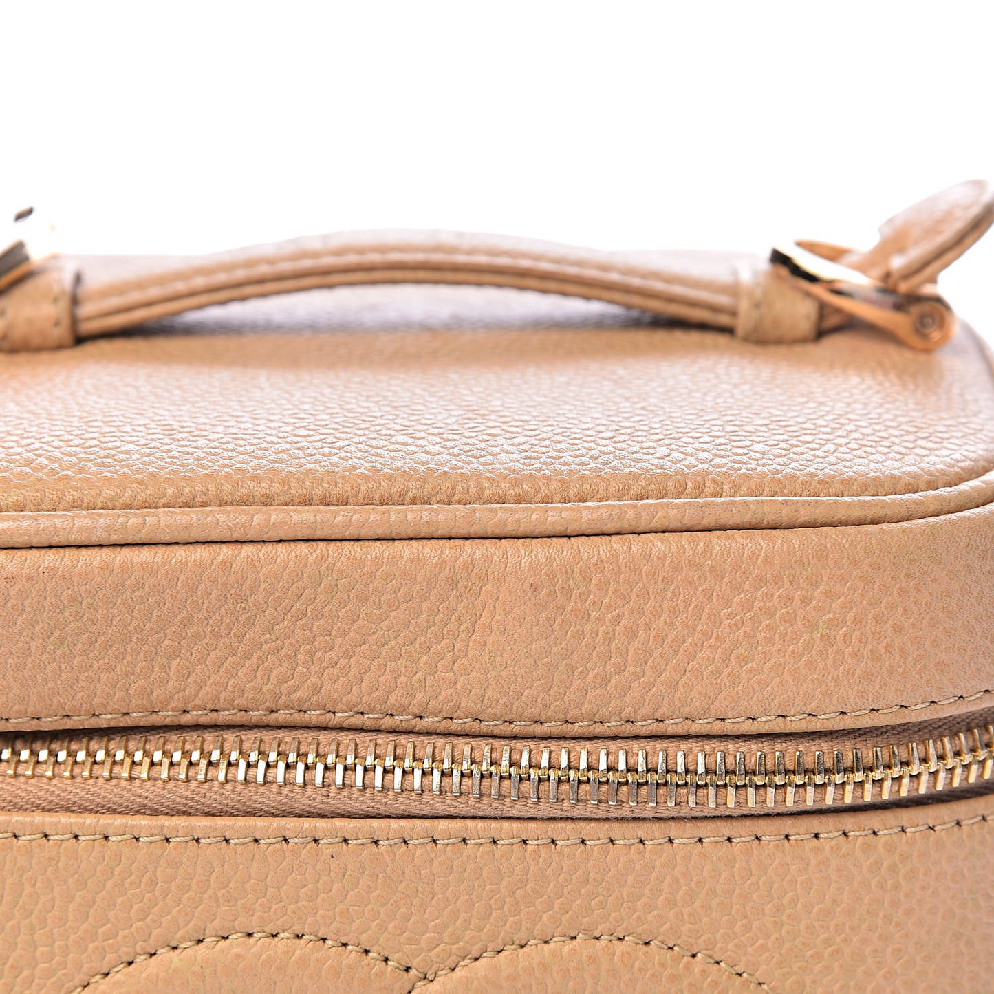 Caviar Cosmetic Vanity Bag Beige