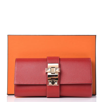 Hermes Chevre Mysore Medor 23 Clutch Rouge Casaque 11 of 11