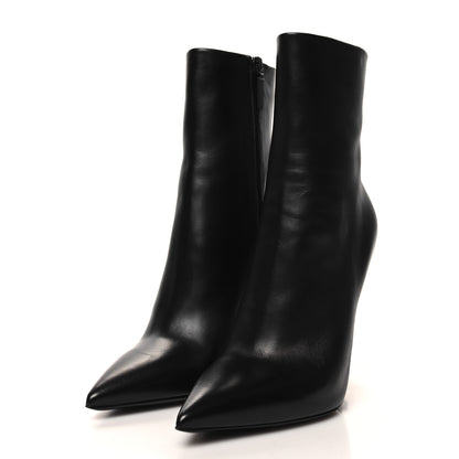 Saint Laurent Calfskin Opyum Ankle Boots 38.5 Black 3 of 8