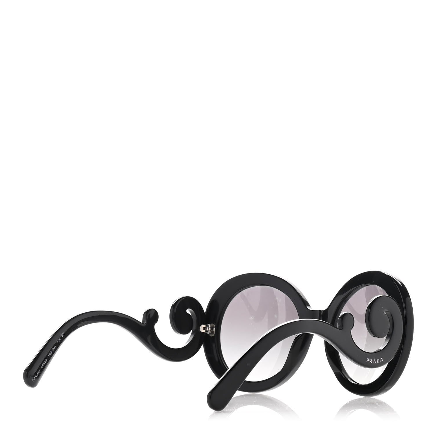 Prada Baroque Sunglasses SPR 27N Black 4 of 11
