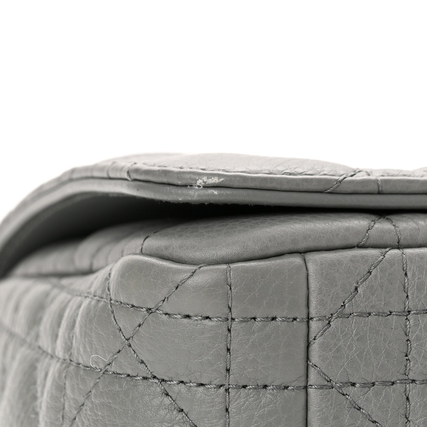 Calfskin Cannage Small Caro Bag Grey