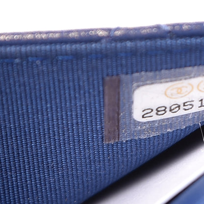 Chanel Iridescent Lambskin Quilted Wallet on Chain WOC Blue 8 of 11