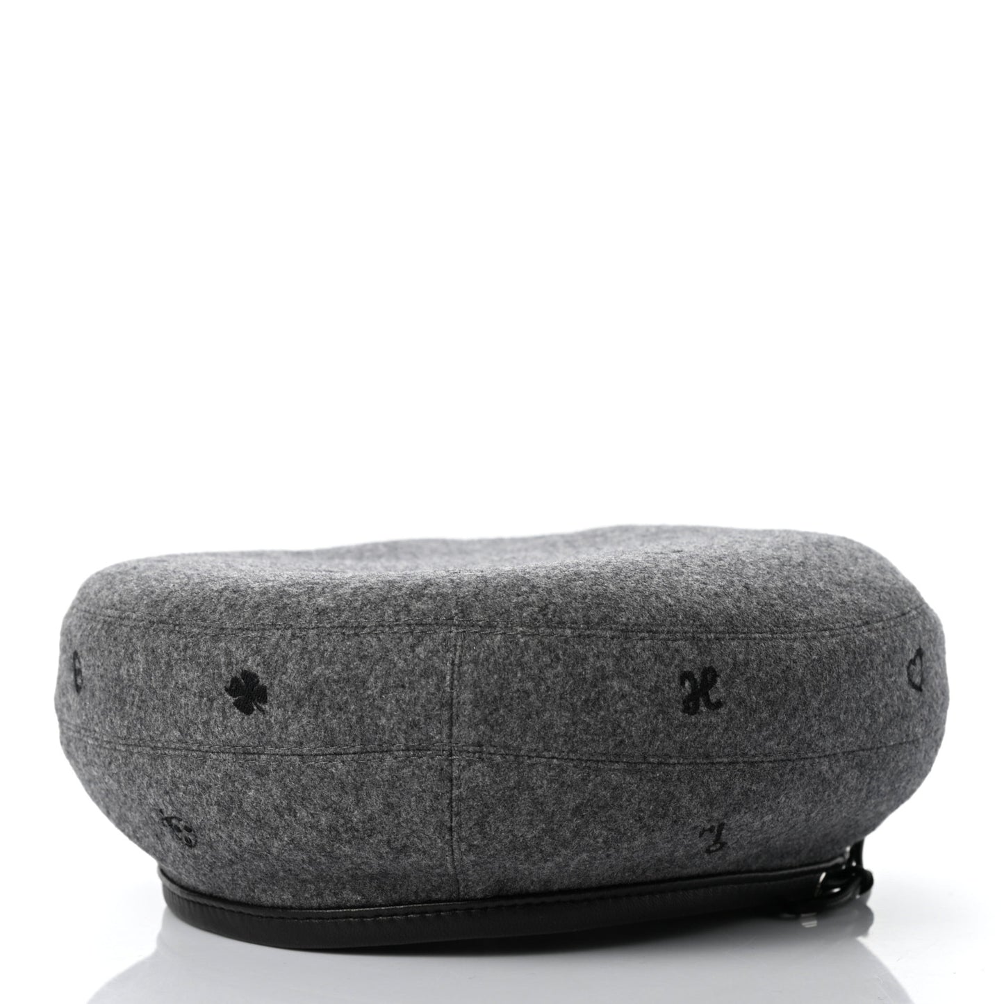 Cashmere Lambskin Saint-Honore Charms Beret 57 Charbon