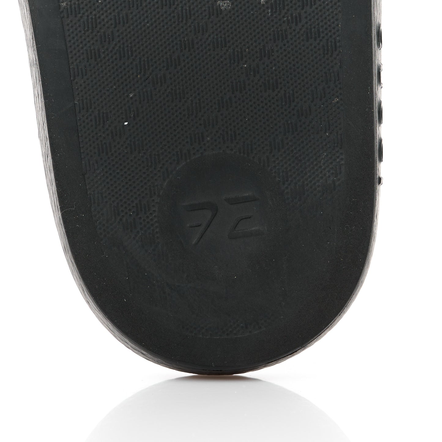 Rubber GG Monogram Perforated Womens Slide Sandals 39 Black