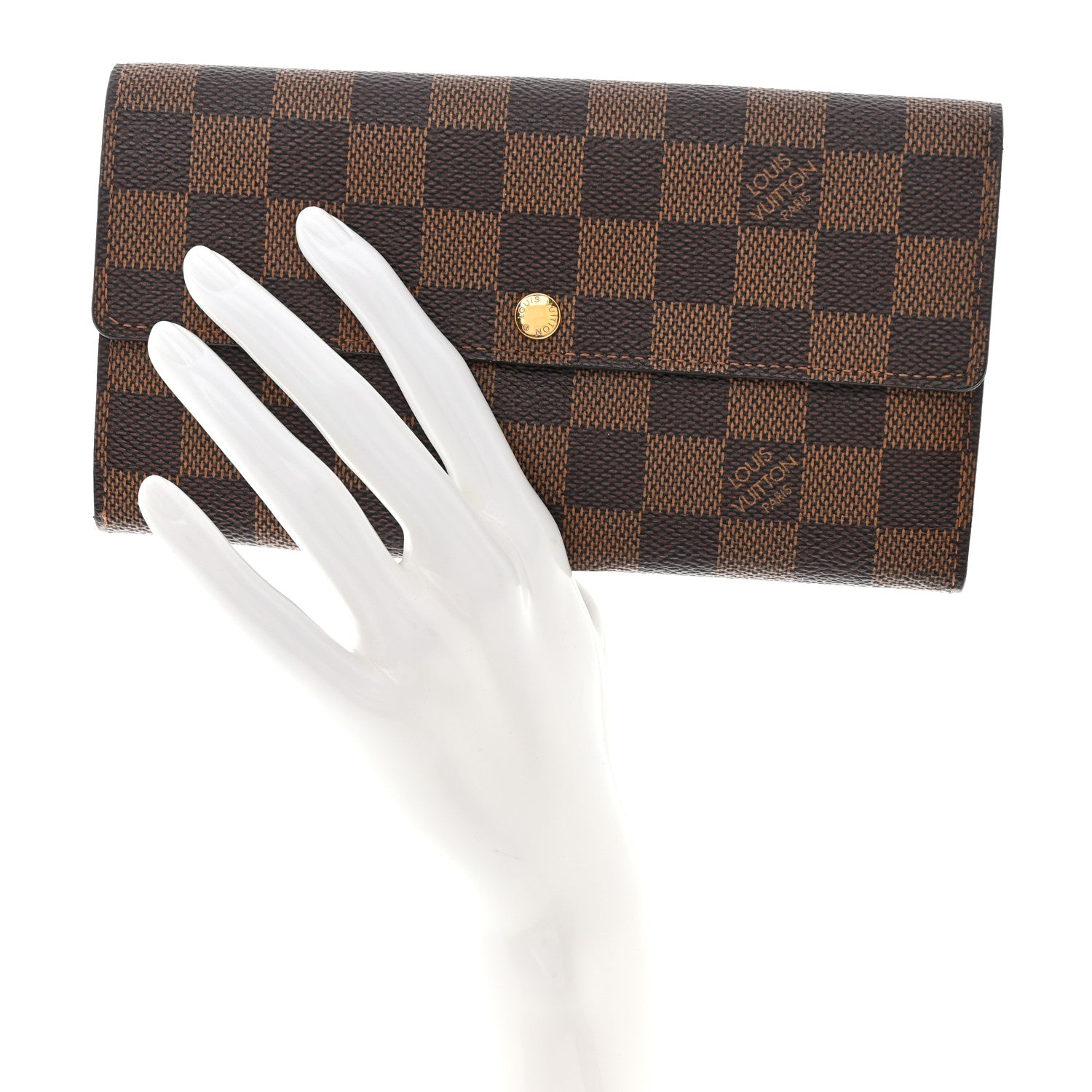 Louis Vuitton Damier Ebene Sarah Wallet 2 of 10