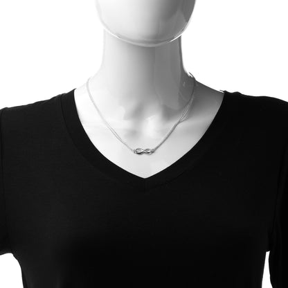Tiffany Sterling Silver Infinity Pendant Necklace 2 of 7