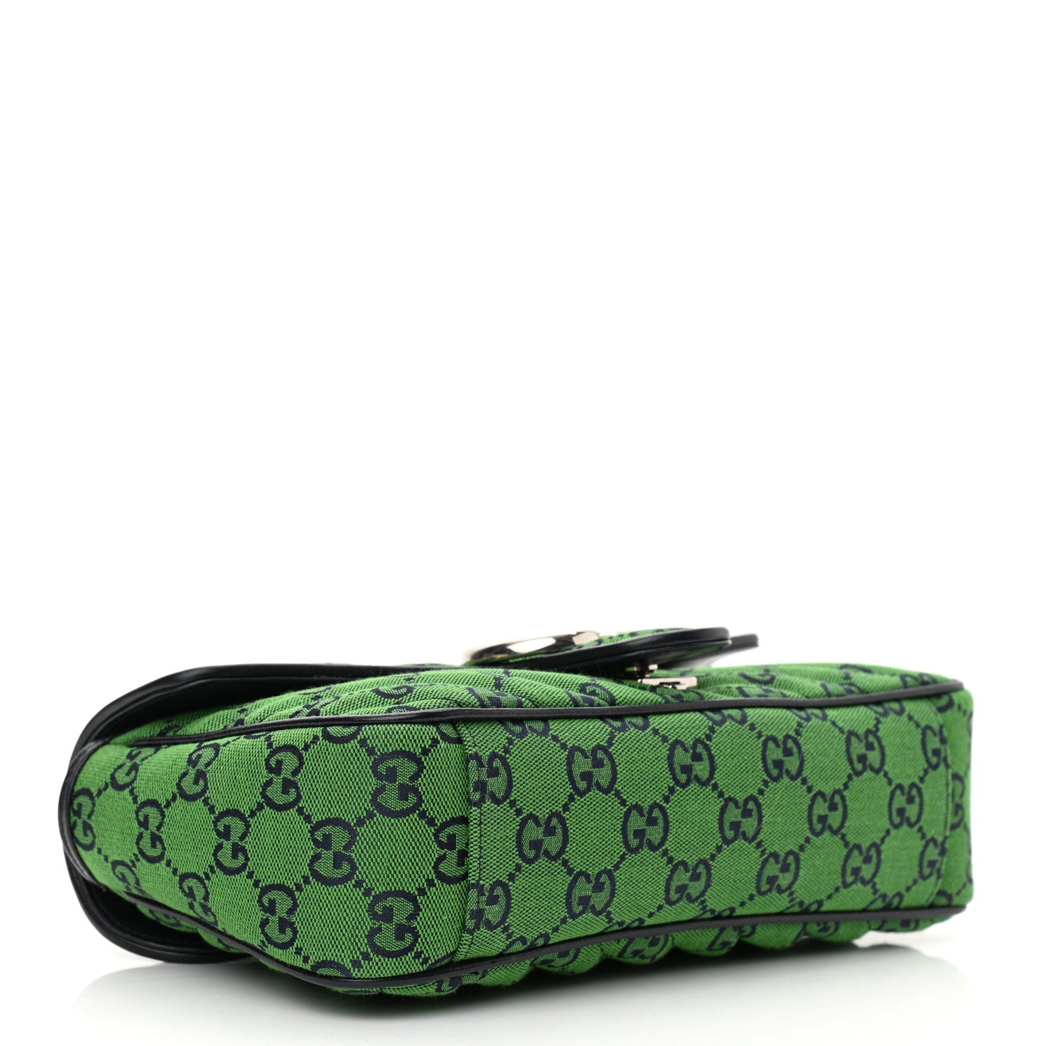 Gucci Monogram Multicolor Matelasse Diagonal Small GG Marmont Shoulder Bag Green Blue 4 of 10