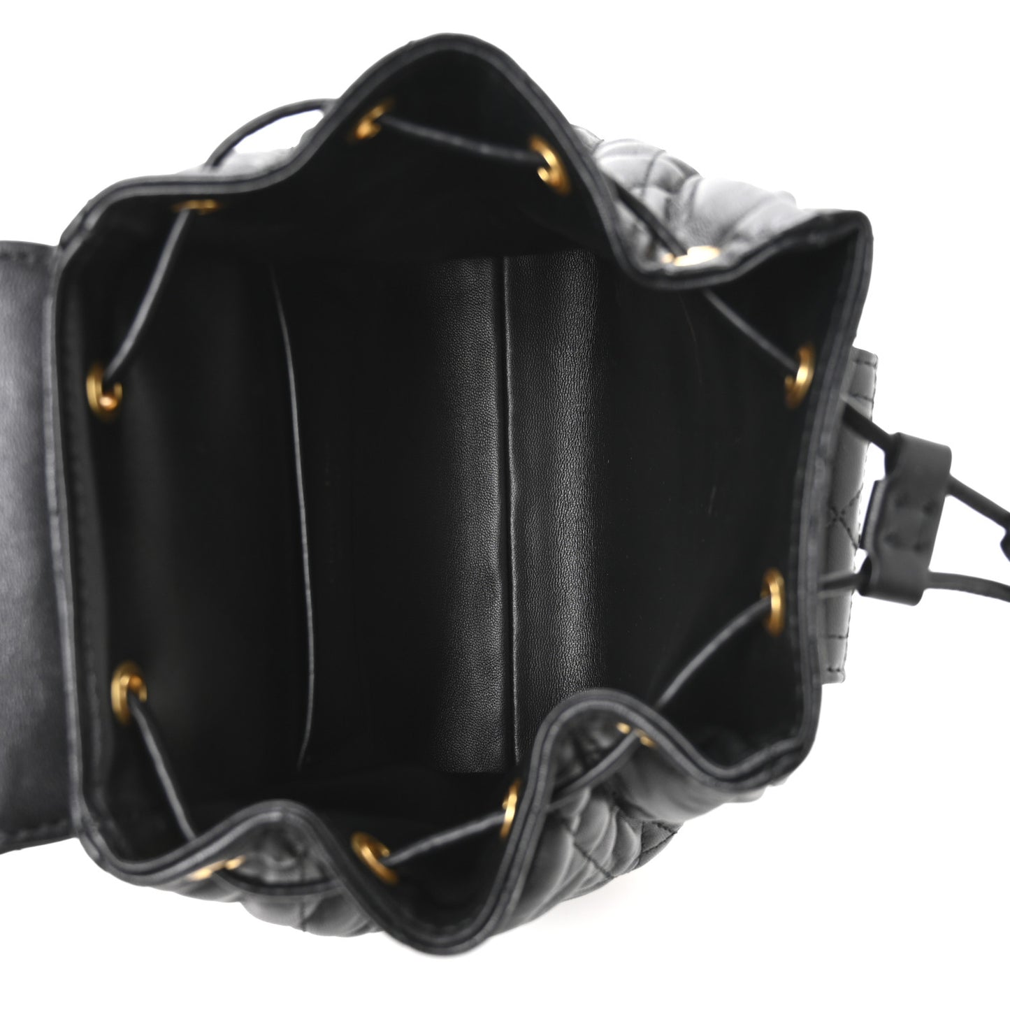 Lambskin Macrocannage Small Caro Backpack Black