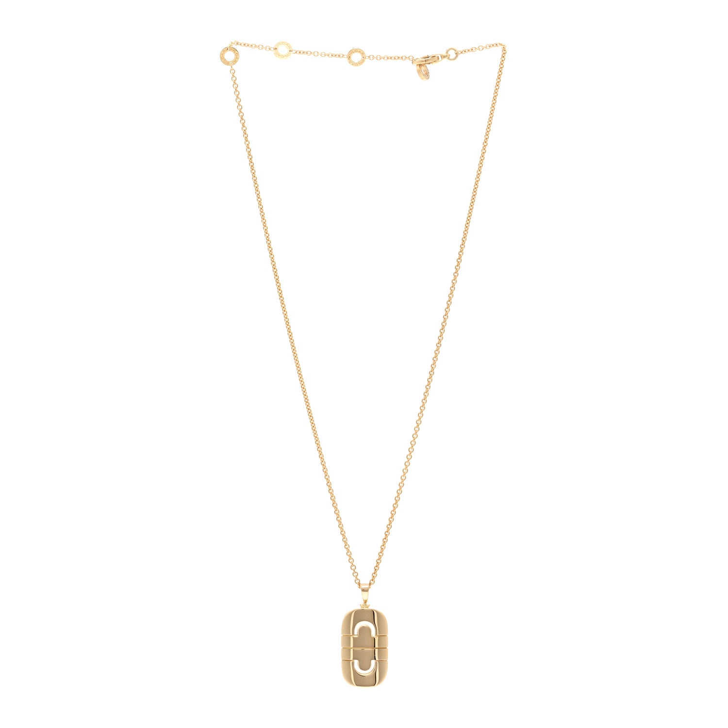 Bulgari 18K Yellow Gold Parentesi Pendant Necklace 3 of 4