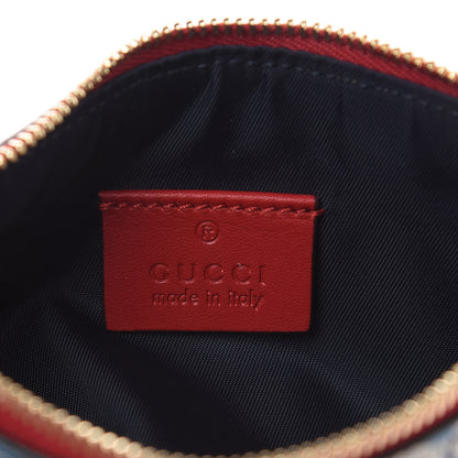 Gucci GG Supreme Monogram Blooms Mini Chain Bag Beige Blue Navy Hibiscus Red 6 of 9