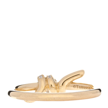 Tiffany 18K Yellow Gold Diamond Small Knot Ring 52 6 3 of 5