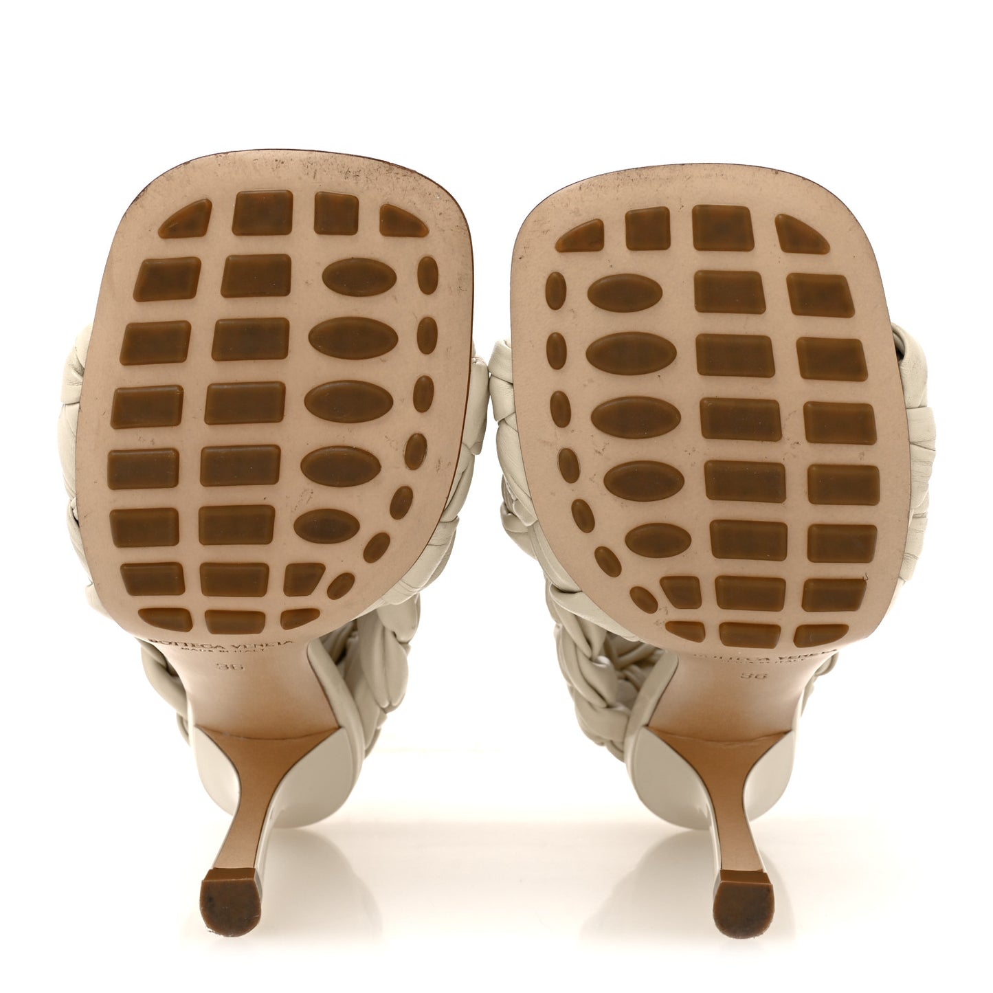Shiny Nappa Intrecciato The Board Sandals 36 Wax