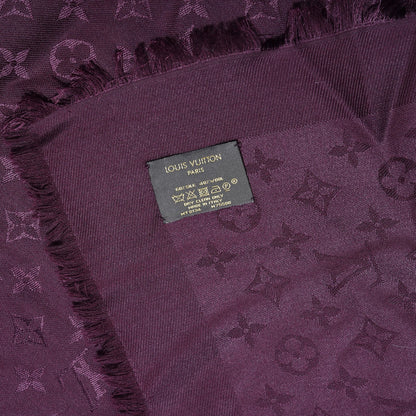 Louis Vuitton Wool Silk Monogram Shawl Amarante 4 of 5