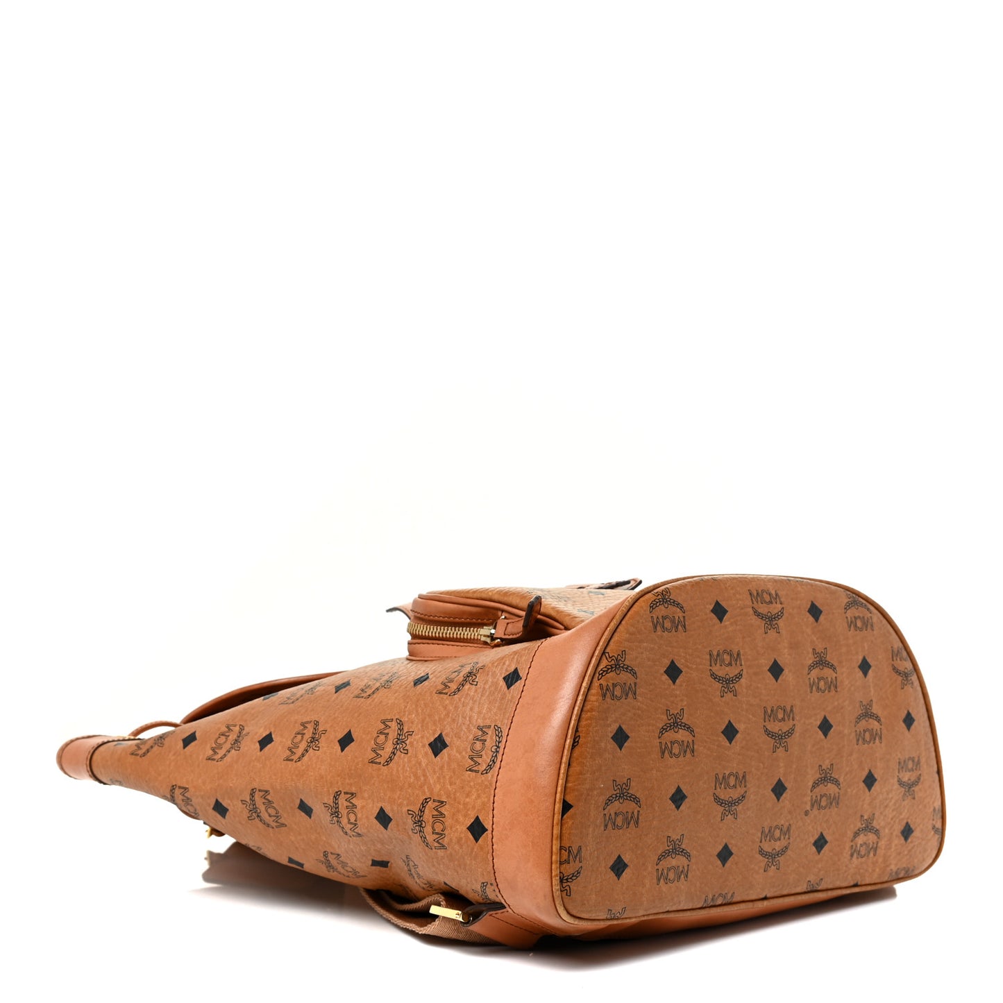 Visetos Medium Vintage Pocket Backpack Cognac