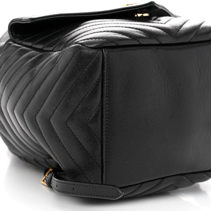 Saint Laurent Lambskin Matelasse Monogram Joe Backpack Black 8 of 9