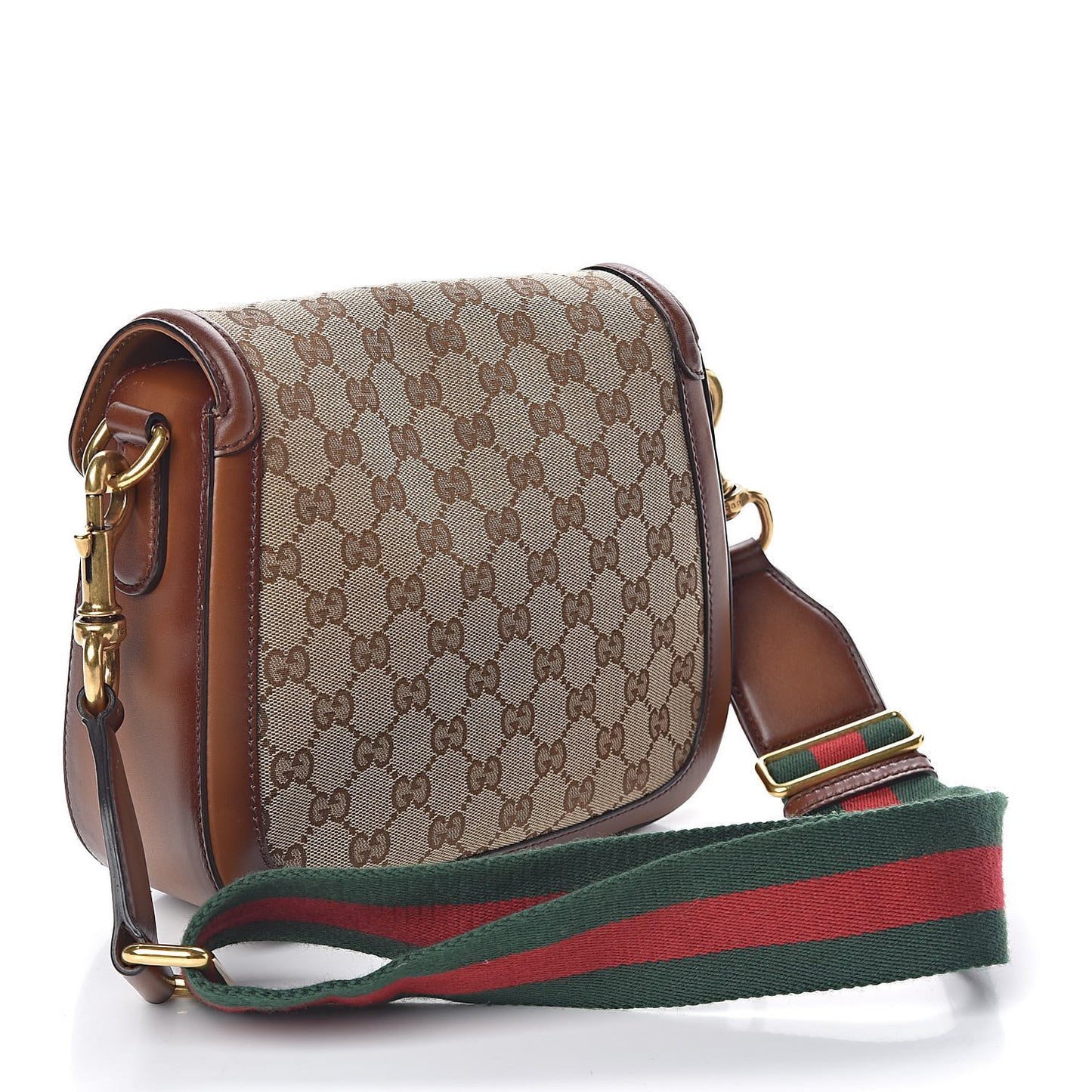 Monogram Medium Lady Web Shoulder Bag Beige Cuir