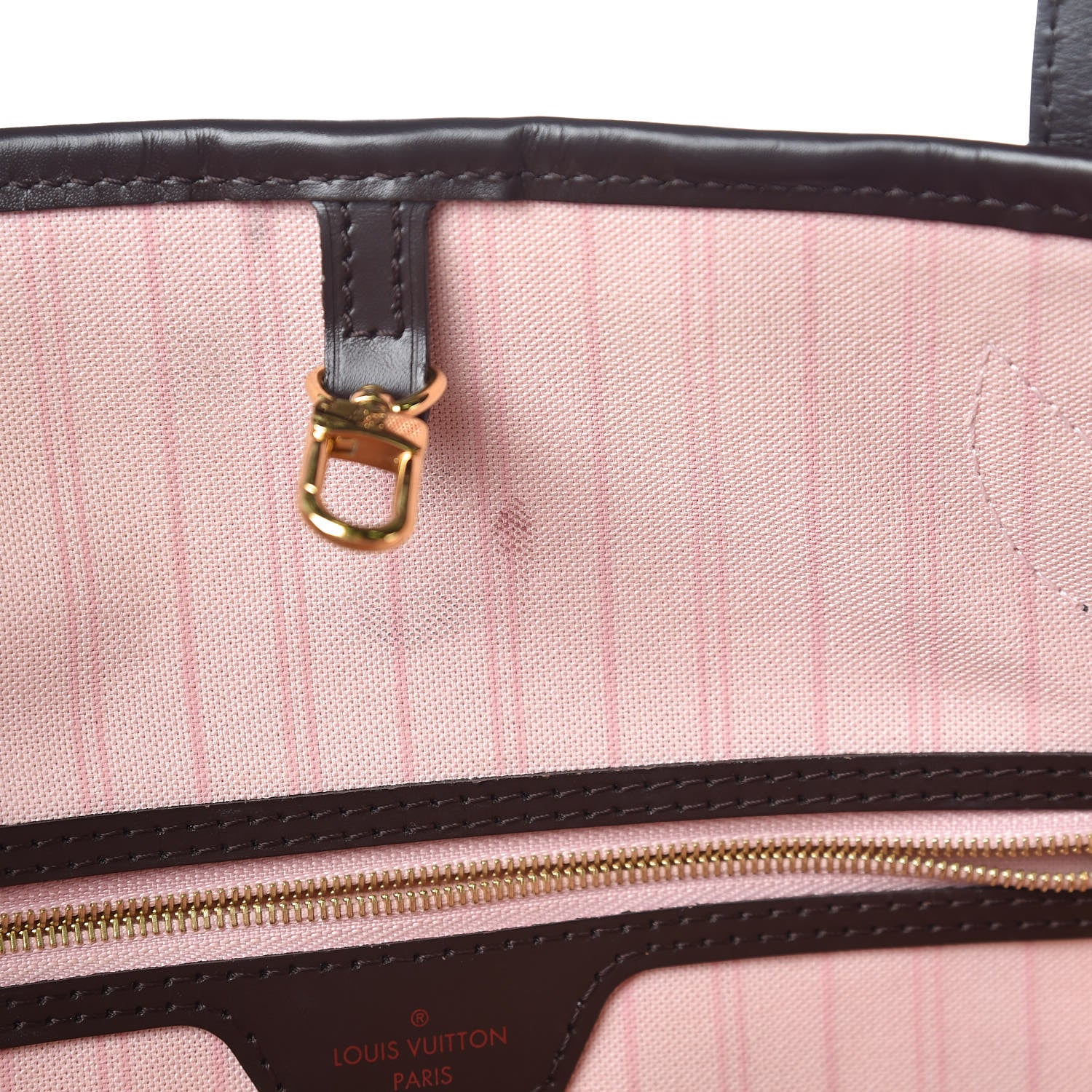 Louis Vuitton Damier Ebene Neo Neverfull MM Rose Ballerine 13 of 14