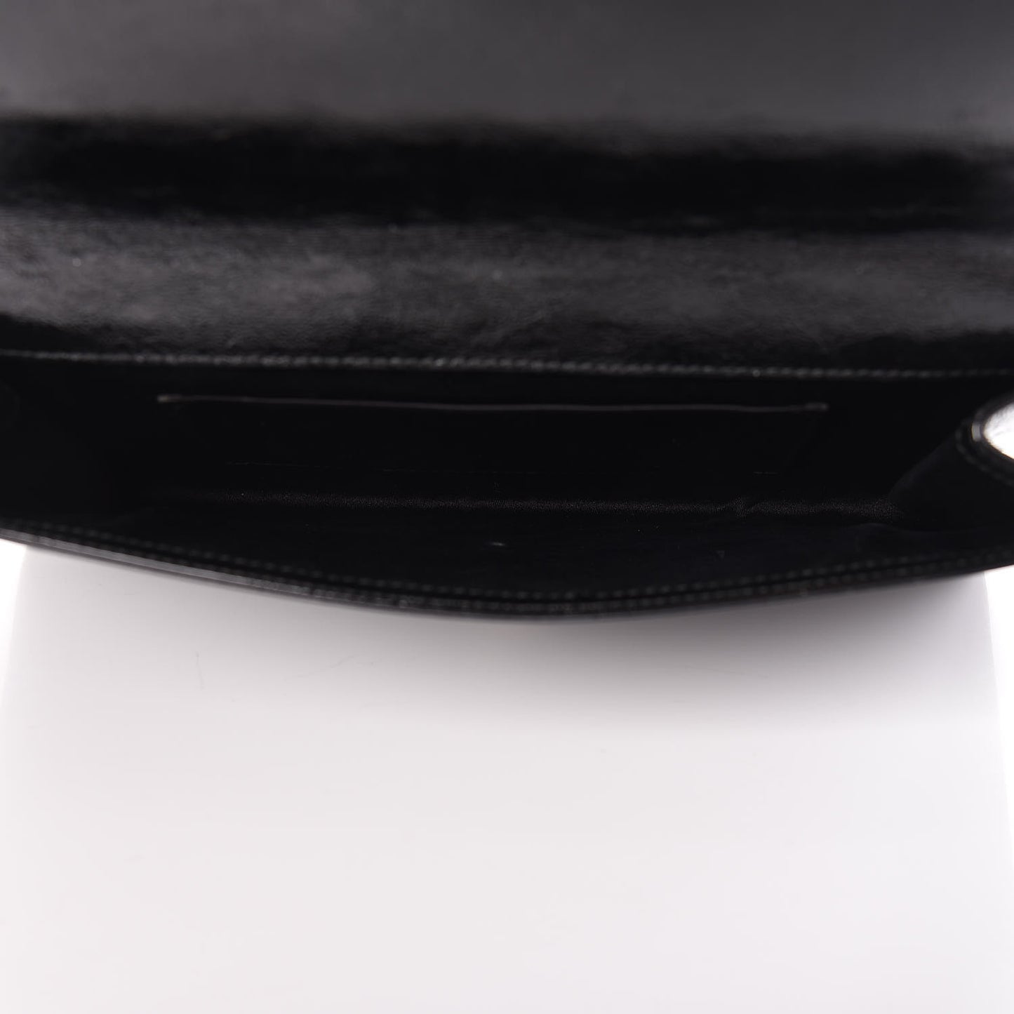 Textured Patent Monogram Large Belle De Jour Clutch Black