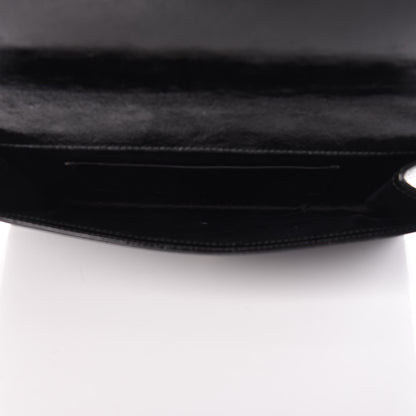 Saint Laurent Textured Patent Monogram Large Belle De Jour Clutch Black 5 of 9