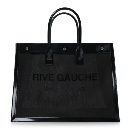 Saint Laurent Mesh Patent Rive Gauche Tote Black 1 of 7
