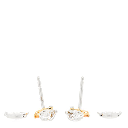 Tiffany Platinum 18K Yellow Gold Diamond Spessartine Paper Flowers Firefly Earrings 2 of 4