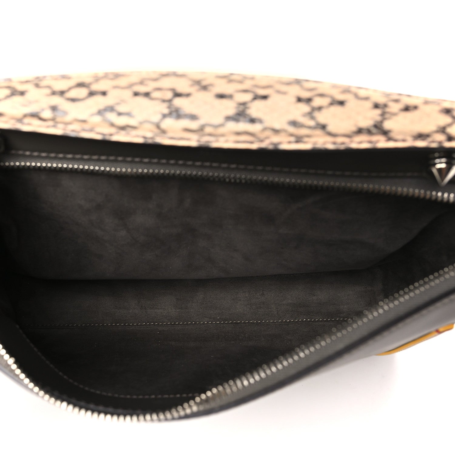 Fendi Vitello Baltico Dolce Elaphe DotCom Satchel  Carbone Ramar Multicolor 6 of 12