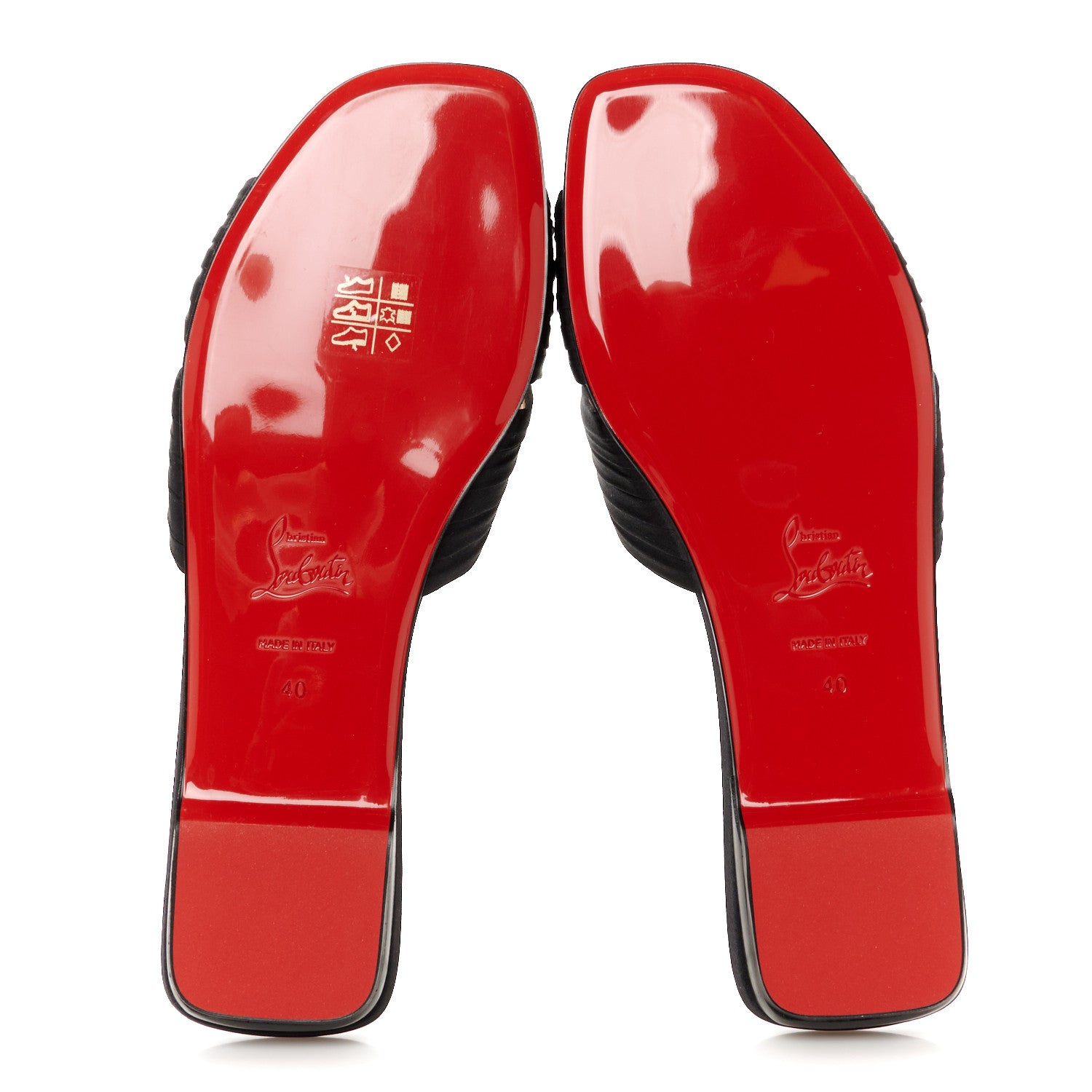 Christian Louboutin Crepe Satin Nicol Is Back Sandals 40 Black 6 of 9