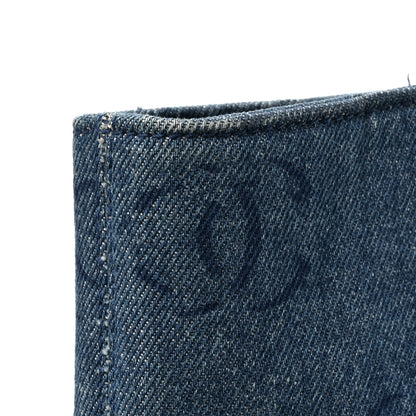 Chanel Denim Large CC Tote Dark Navy Blue 14 of 14