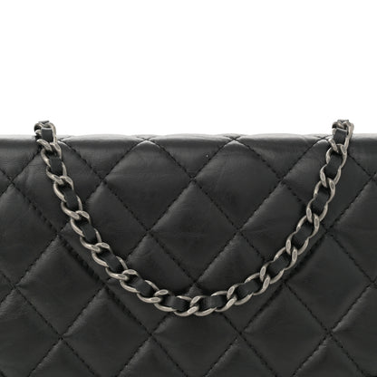 Chanel Aged Calfskin Quilted Gabrielle Wallet On Chain WOC Black 8 of 12