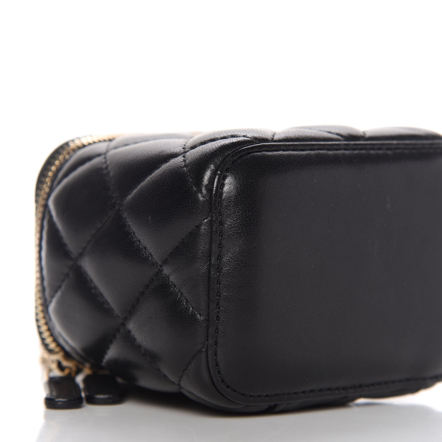 Chanel Lambskin Quilted Mini Vanity Case With Chain Black 6 of 10