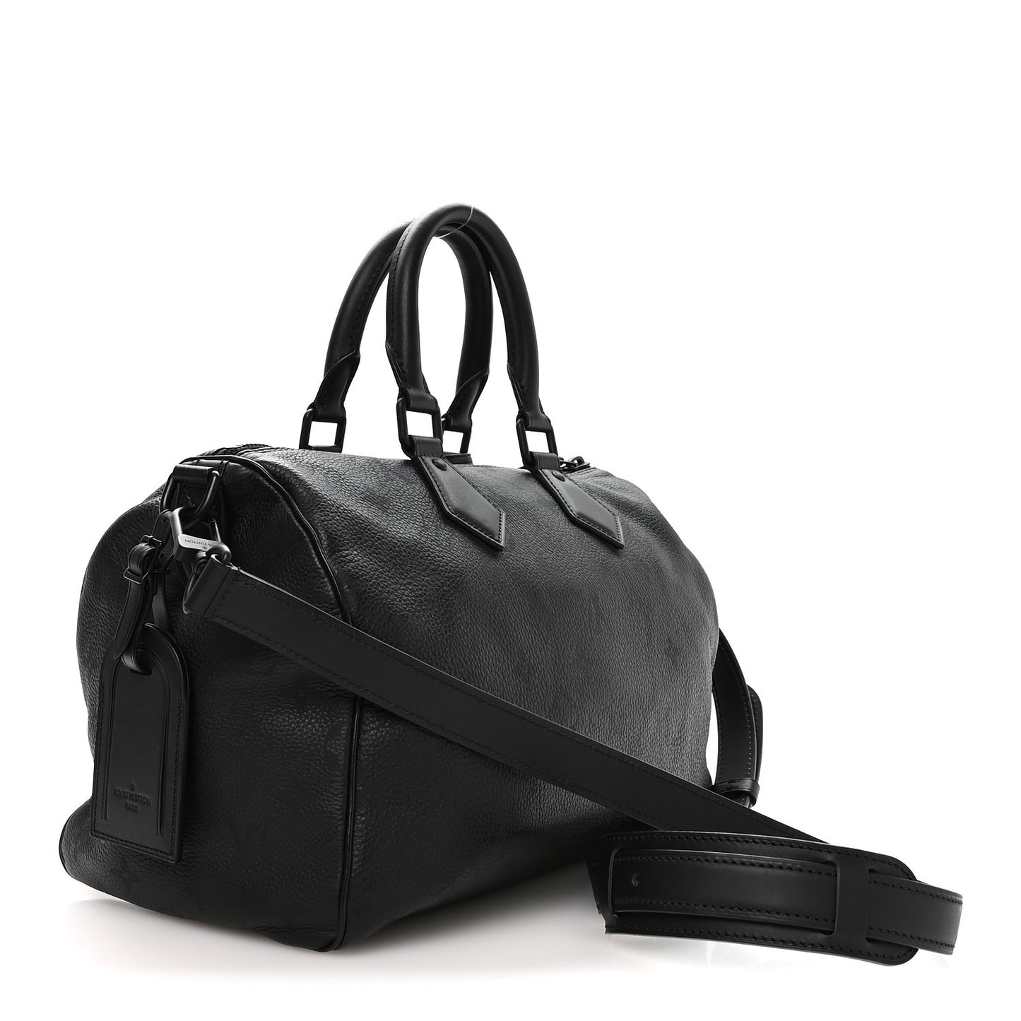 Calfskin Monogram Speedy P9 Bandouliere 30 Ultra Black