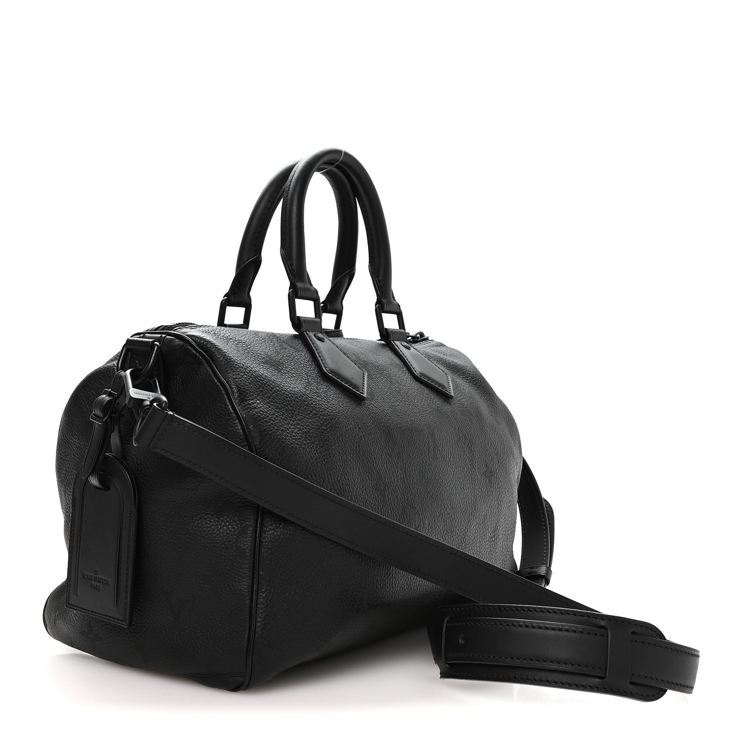 Louis Vuitton Calfskin Monogram Speedy P9 Bandouliere 30 Ultra Black 3 of 10