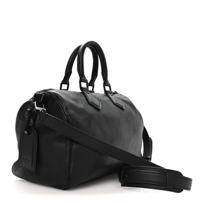 Louis Vuitton Calfskin Monogram Speedy P9 Bandouliere 30 Ultra Black 3 of 10