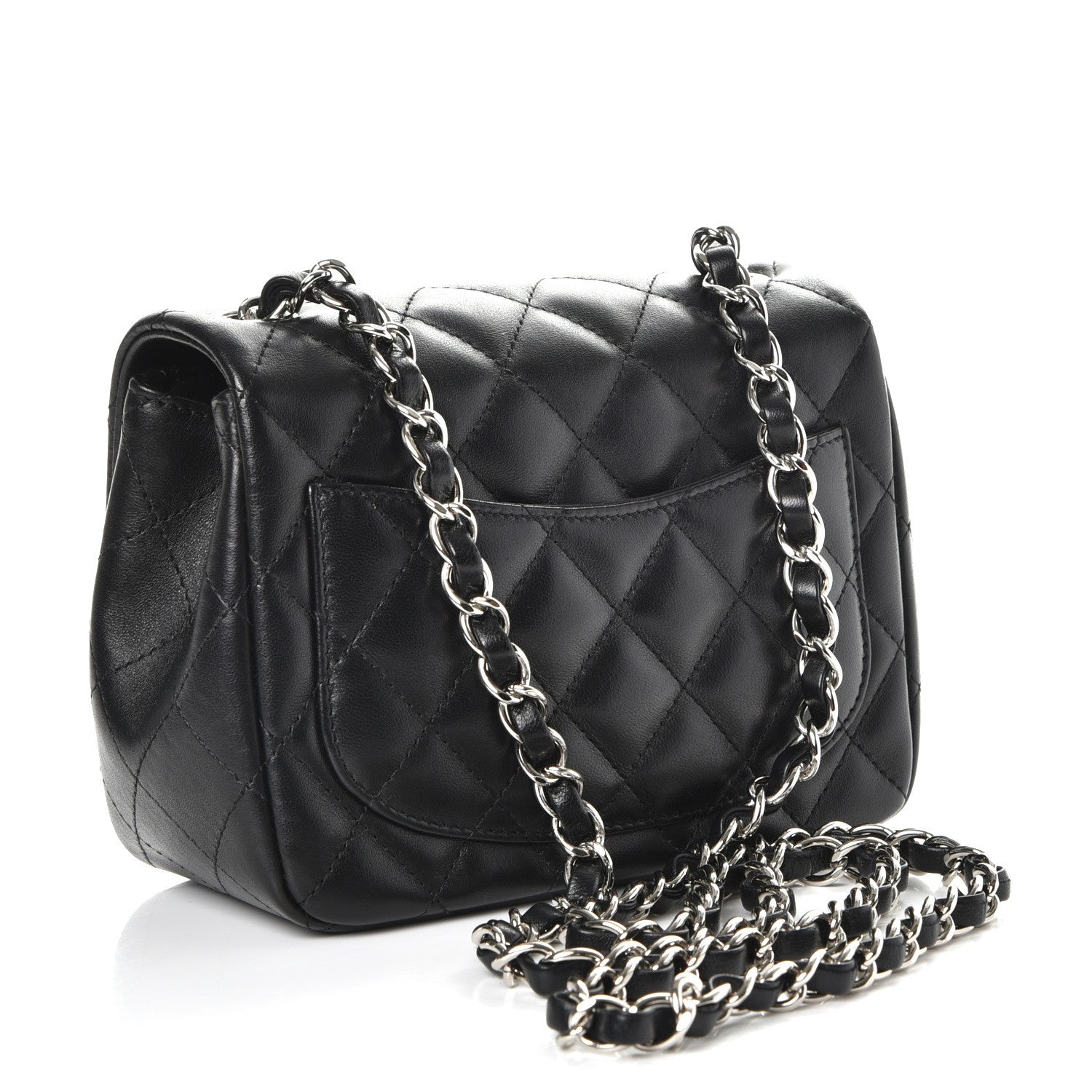 Chanel Lambskin Quilted Mini Square Flap Black 3 of 7