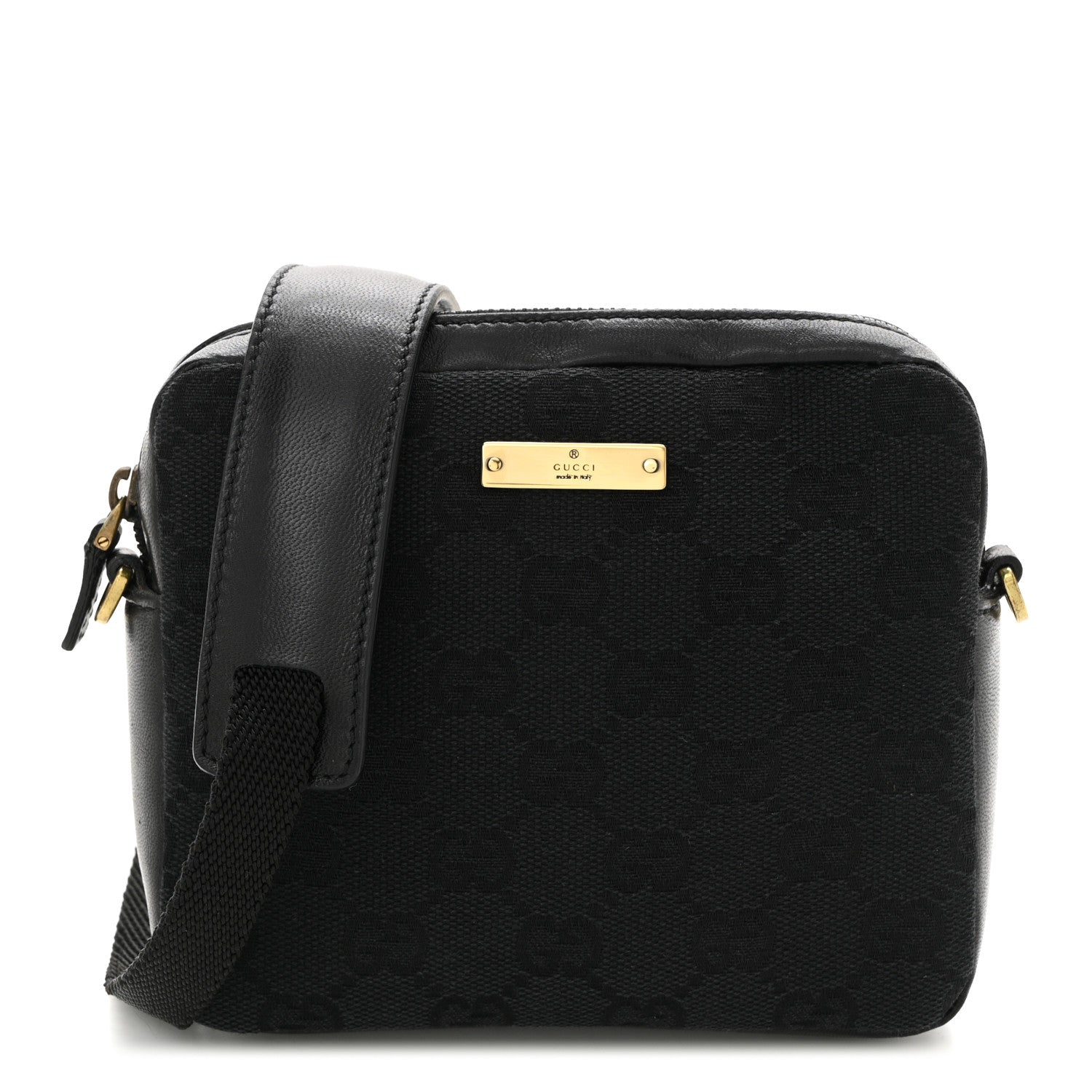 Gucci Monogram Crossbody Bag Black 1 of 10
