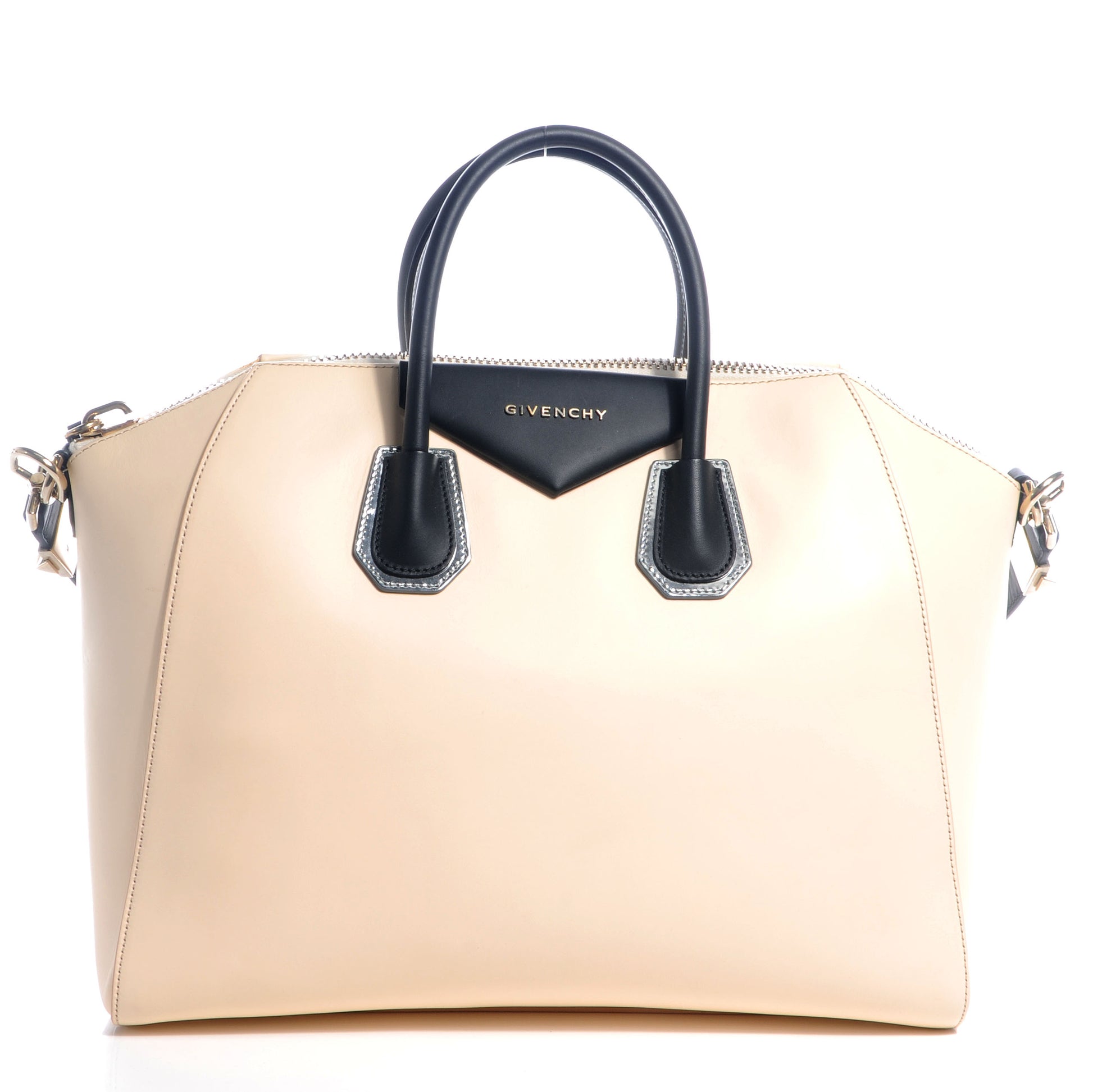 Givenchy Calfskin Medium Tri-Color Antigona Beige Black Silver 1 of 11